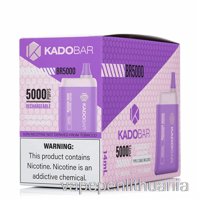 [5 Pakuotės] Kado Bar Br5000 Vienkartinis Vape Skystis